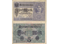 tino37- GERMANY - 5 STAMPS - 1917- F+