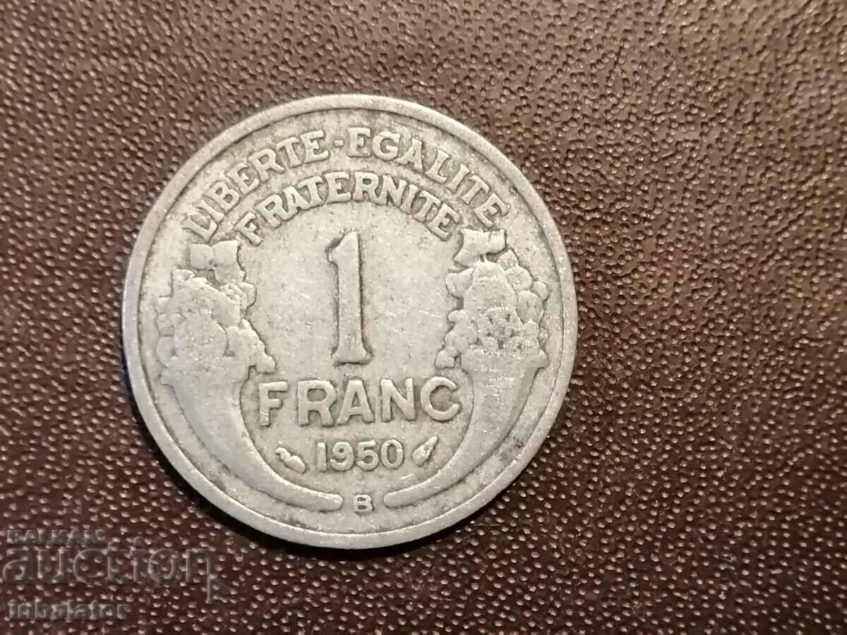 1950 year 1 franc letter B Aluminum France