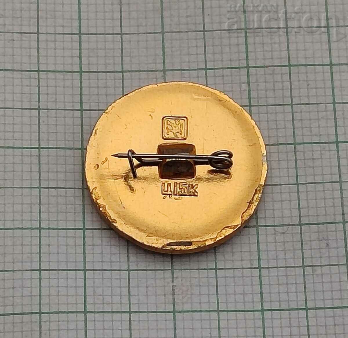 ROSTOV VILICIY RUSSIA COAT OF COAT GOLD RING BADGE with price 0.90 BGN | € 0.46