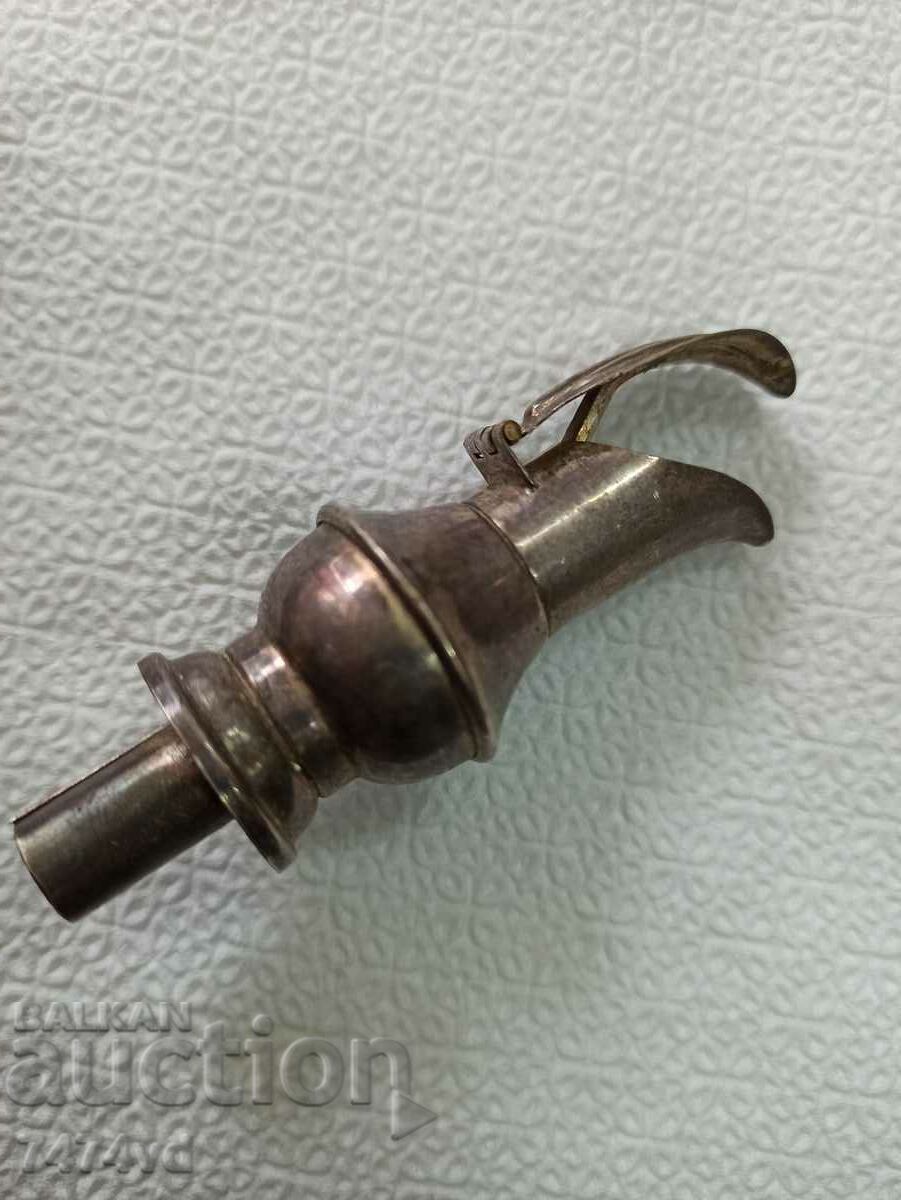 Auction  Deep silver plated old stopper, bottle dispenser length 8