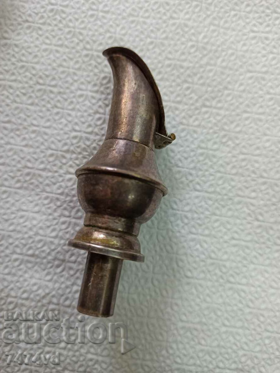 Deep silver plated old stopper, bottle dispenser length 8