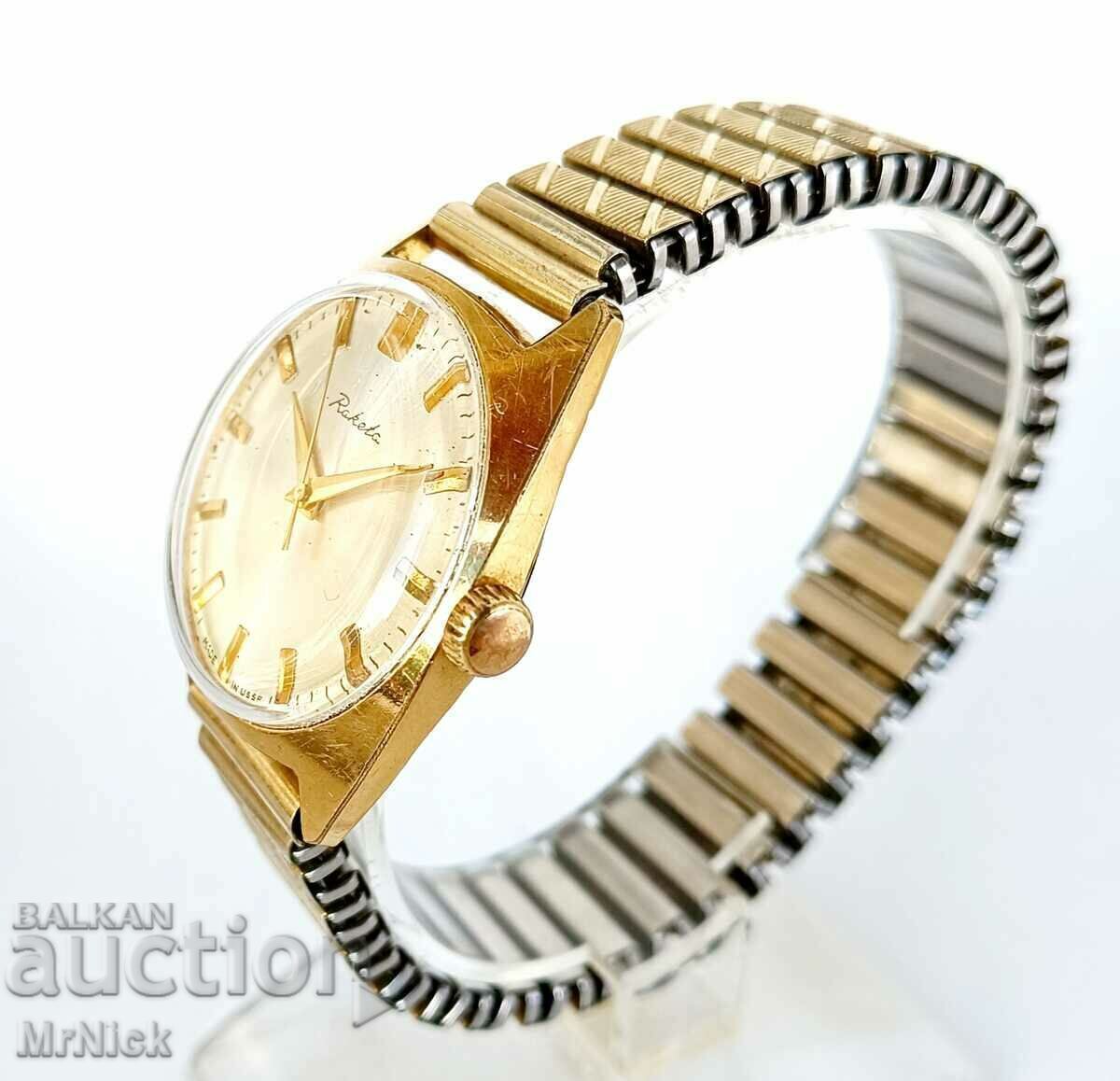 Auction Raketa Raketa - men's mechanical watch with manual winding Auction Raketa Raketa - men's mechanical watch with manual winding