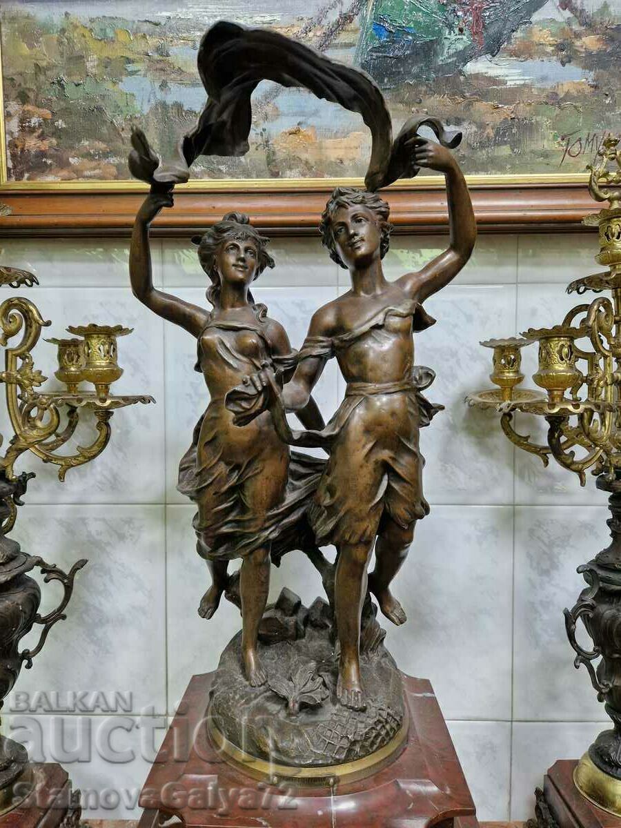 Huge Antique French Mantel Clock - 6 Huge Antique French Mantel Clock - 6