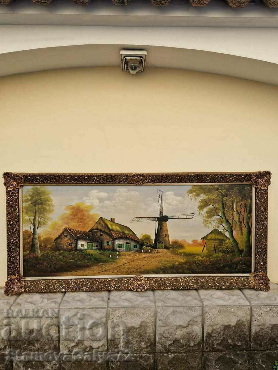 Pictură veche mare în ulei olandeză cu preț € 243.89 | 477.01 BGN