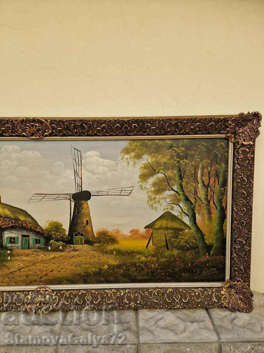 Delivery of Old large antique Dutch oil painting Delivery of Old large antique Dutch oil painting