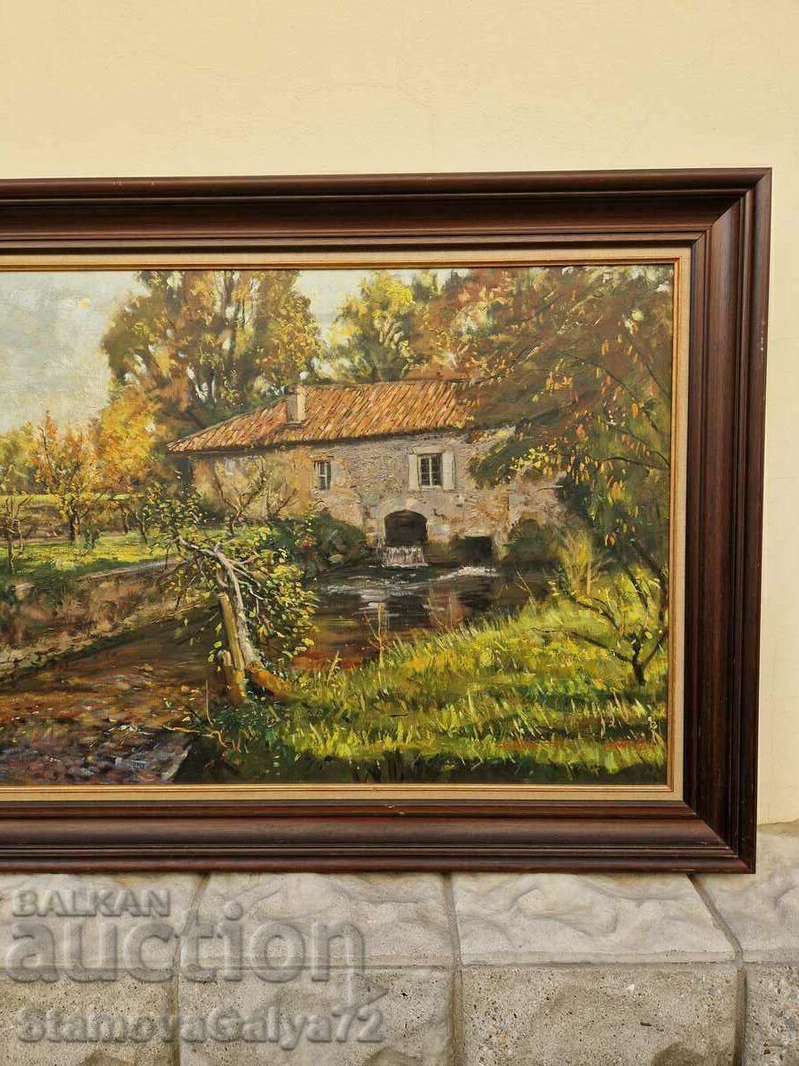 Μια εξαιρετική γαλλική ελαιογραφία αντίκα - 7