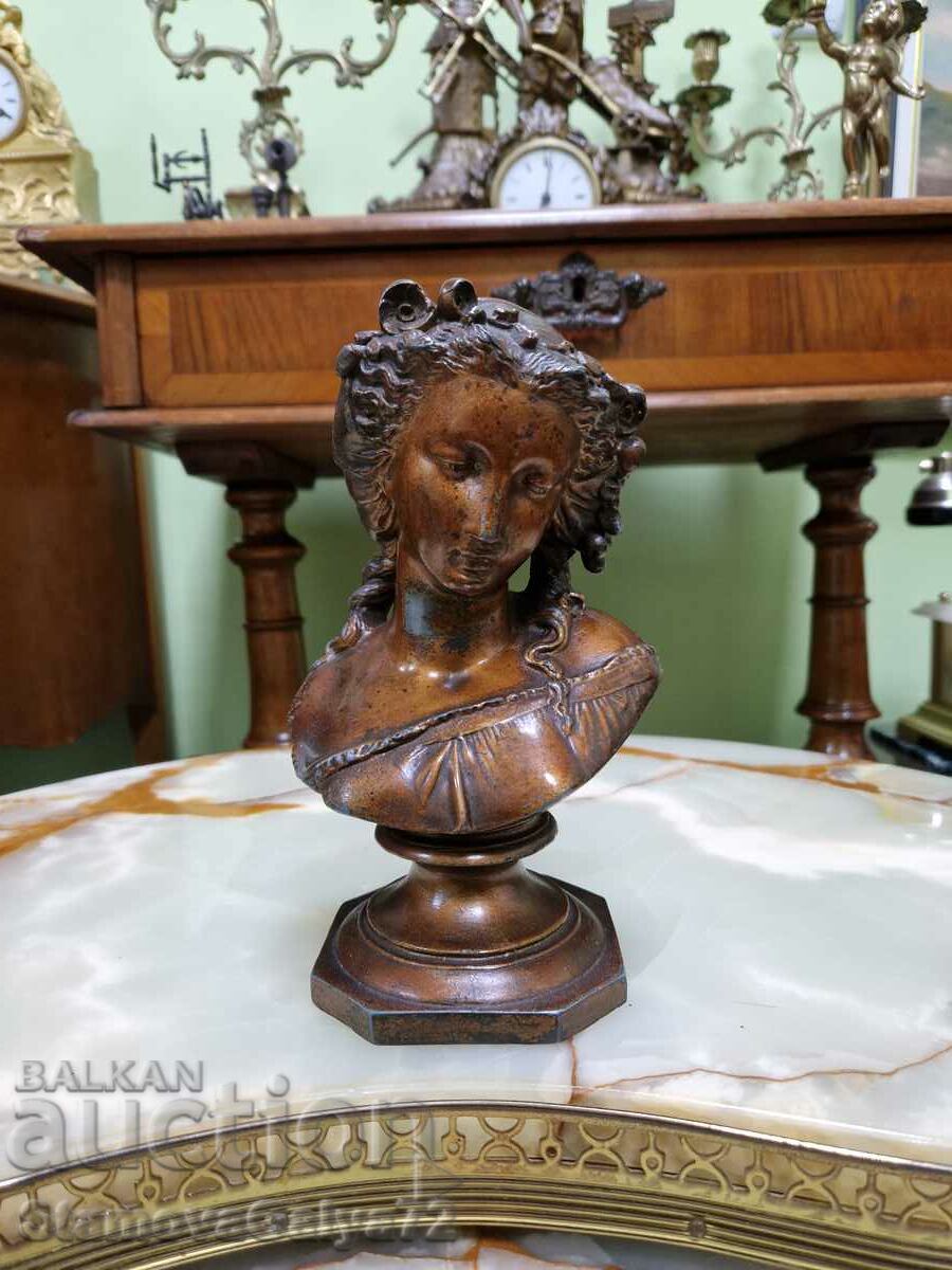 A fine antique French figure bust