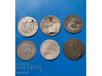 6 Ottoman silver coins