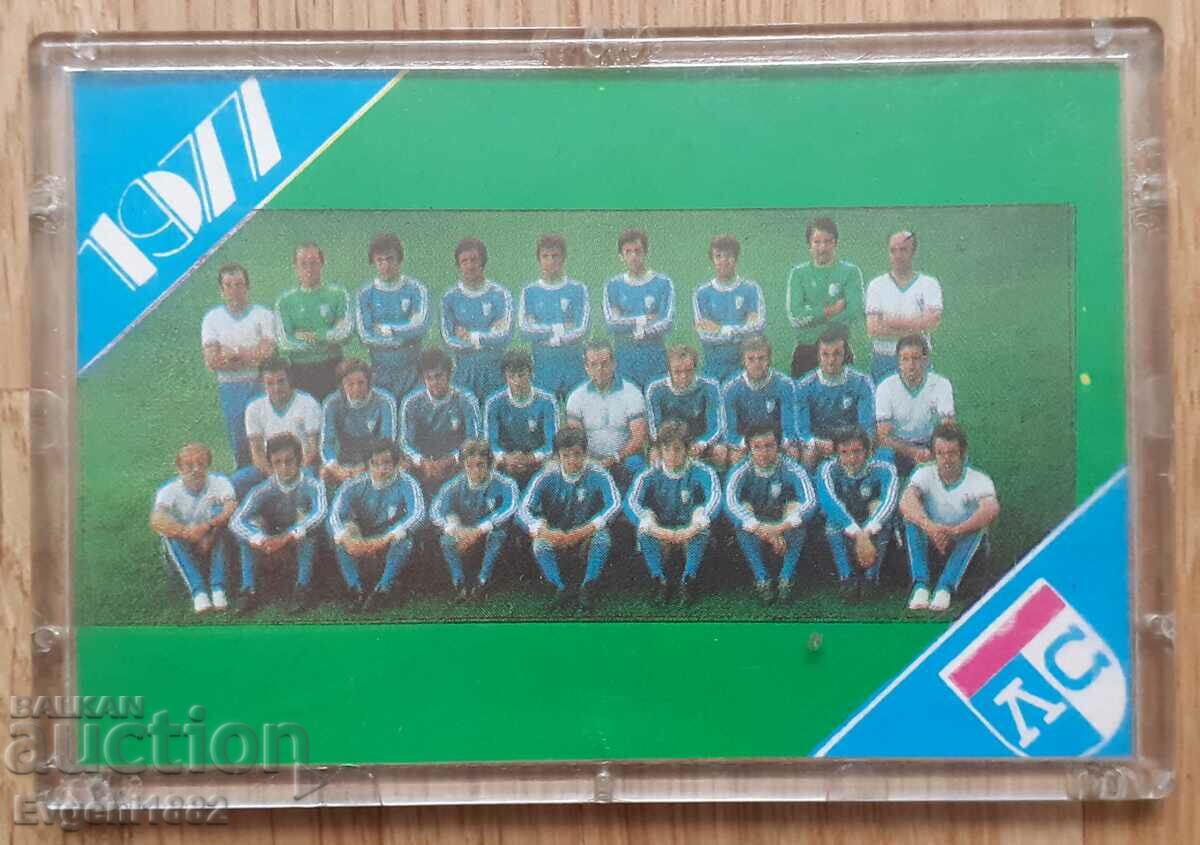 Calendar Levski în Holder 1977 Fotbal