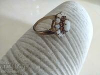 MAGNIFICENT SILVER RING, Gold Plated, Opal, 925 SILVER