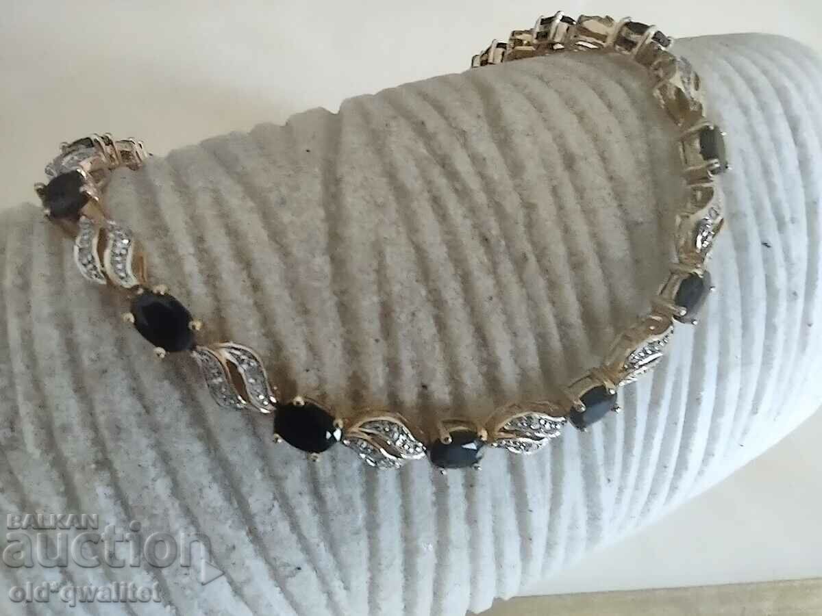 Delivery of Silver bracelet with Sapphires and Diamonds Delivery of Silver bracelet with Sapphires and Diamonds