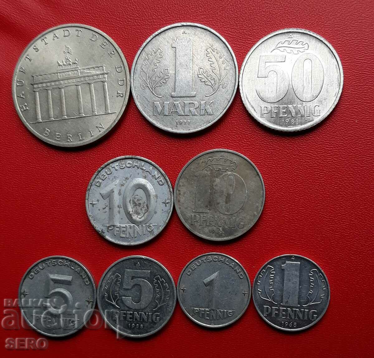 Germania-GDR-lot 9 monede