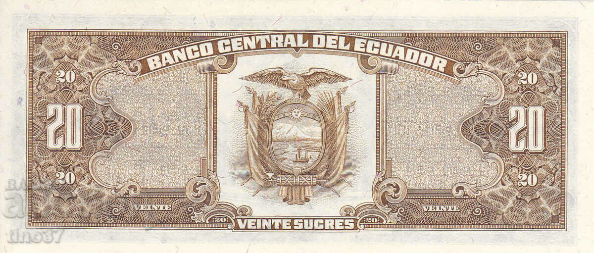 Auction tino37- ECUADOR - 20 SUCRES - 1986 - UNC Auction tino37- ECUADOR - 20 SUCRES - 1986 - UNC