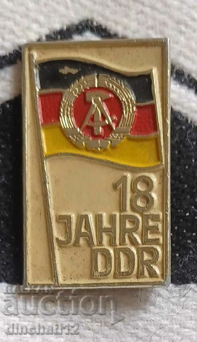 Γερμανία σημάδι. 18 JAHRE DDR - GDR 1967