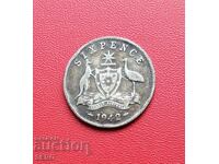 Australia-6 pence 1942-silver