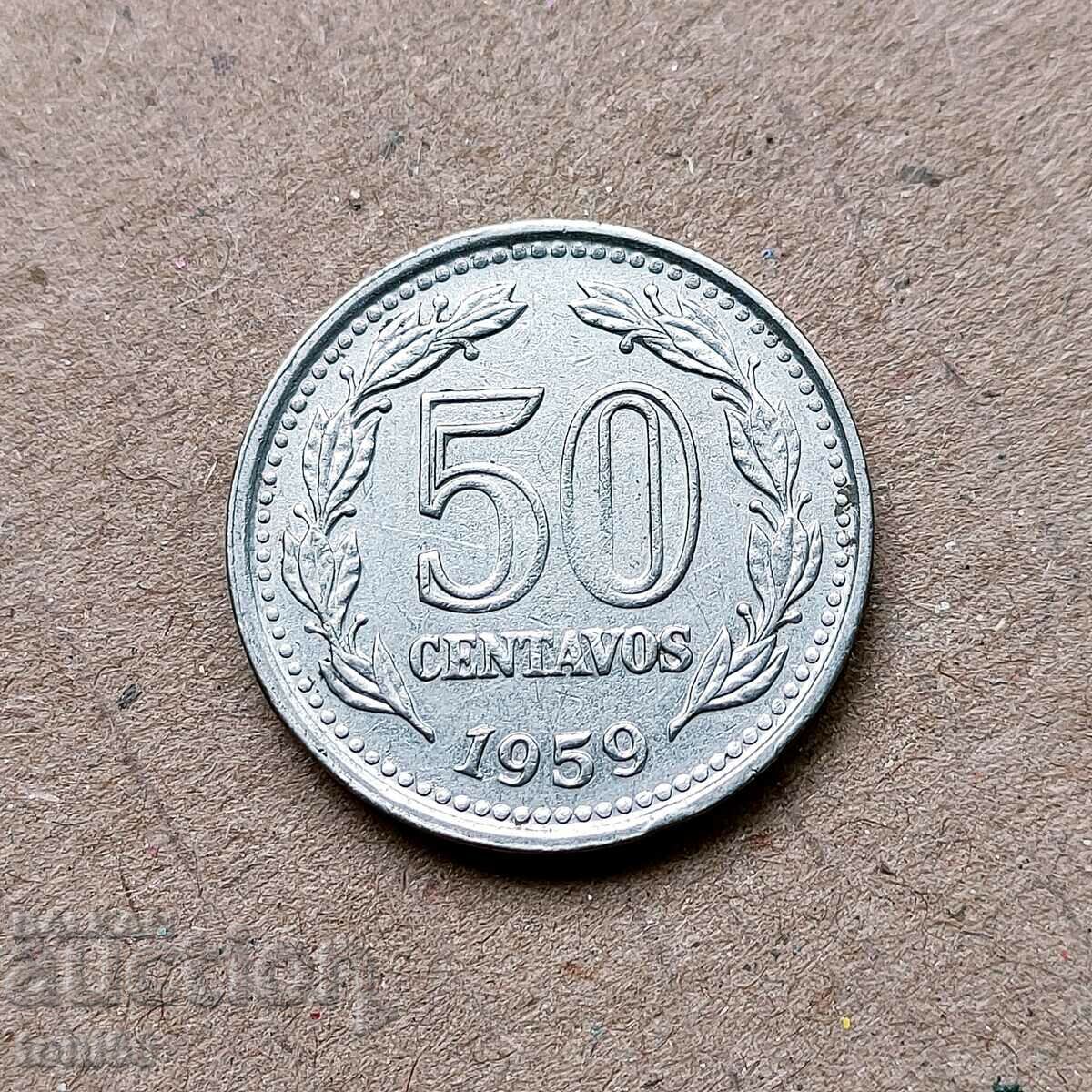 Аржентина 50 сентавос 1959