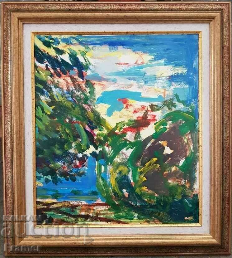 VASIL IVANOV 1909-1975 Landscape Nature painting from the 1970s. with price 2550.00 BGN | € 1303.79 VASIL IVANOV 1909-1975 Landscape Nature painting from the 1970s. with price 2550.00 BGN | € 1303.79