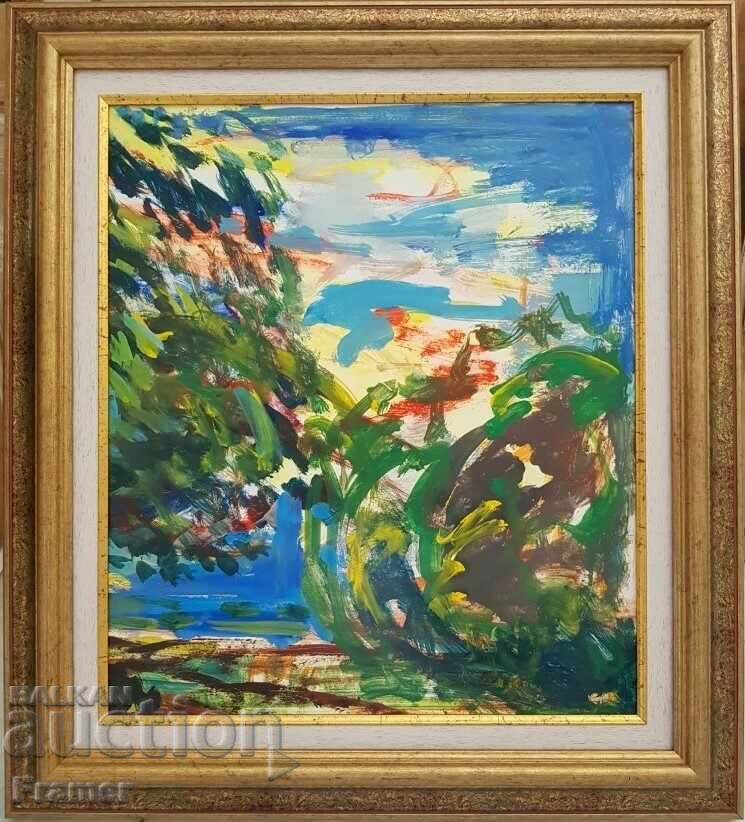 VASIL IVANOV 1909-1975 Landscape Nature painting from the 1970s.