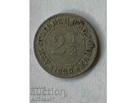 2 1/2 стотинки 1888 отлична КУРИОЗ !!! НЕПОЧИСТВАНА