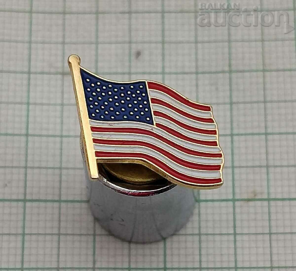 USA NATIONAL FLAG BADGE PIN
