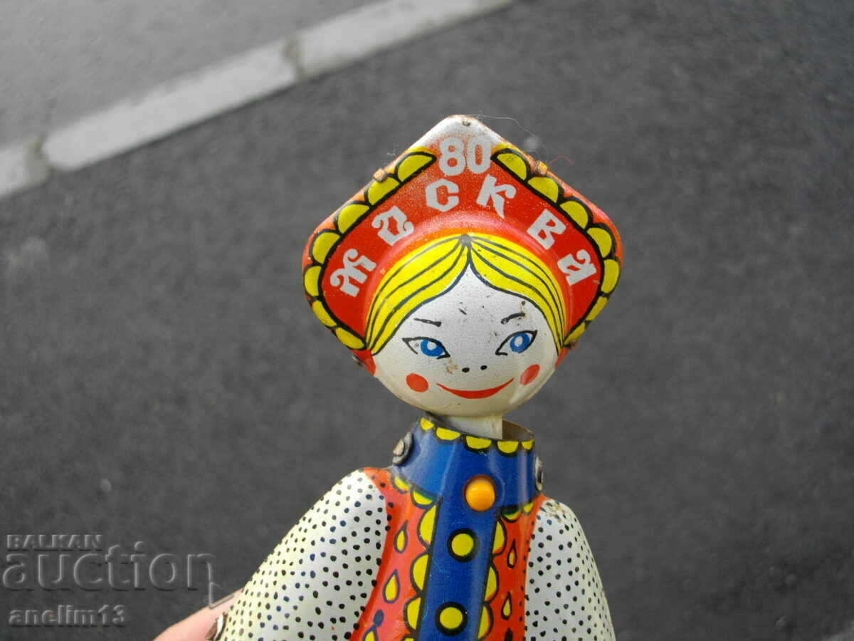 Auction OLD MECHANICAL SHEET METAL TOY MOSCOW OLYMPICS 80 Auction OLD MECHANICAL SHEET METAL TOY MOSCOW OLYMPICS 80