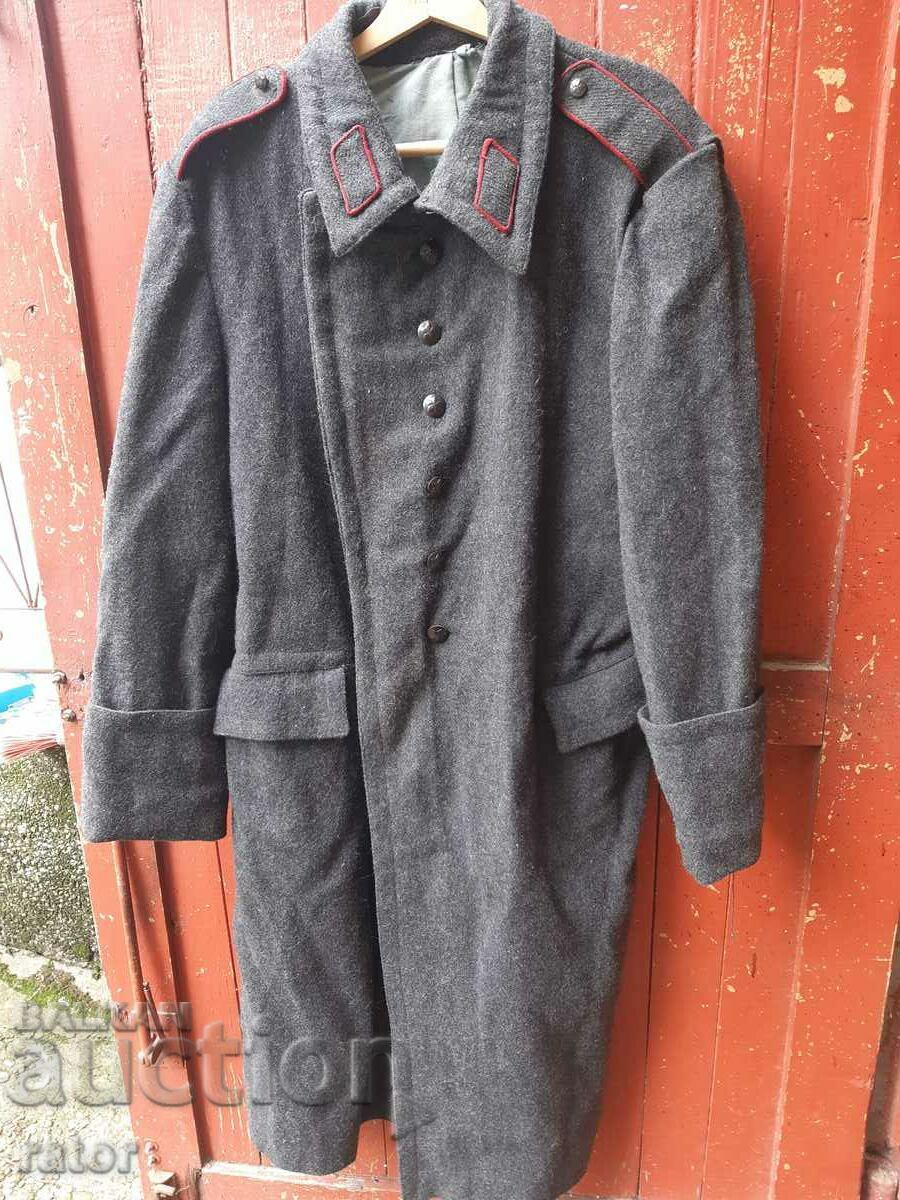 Old military overcoat, uniform - dark gray