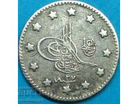 Turkey 1 kuruş 1293/27 silver Patina
