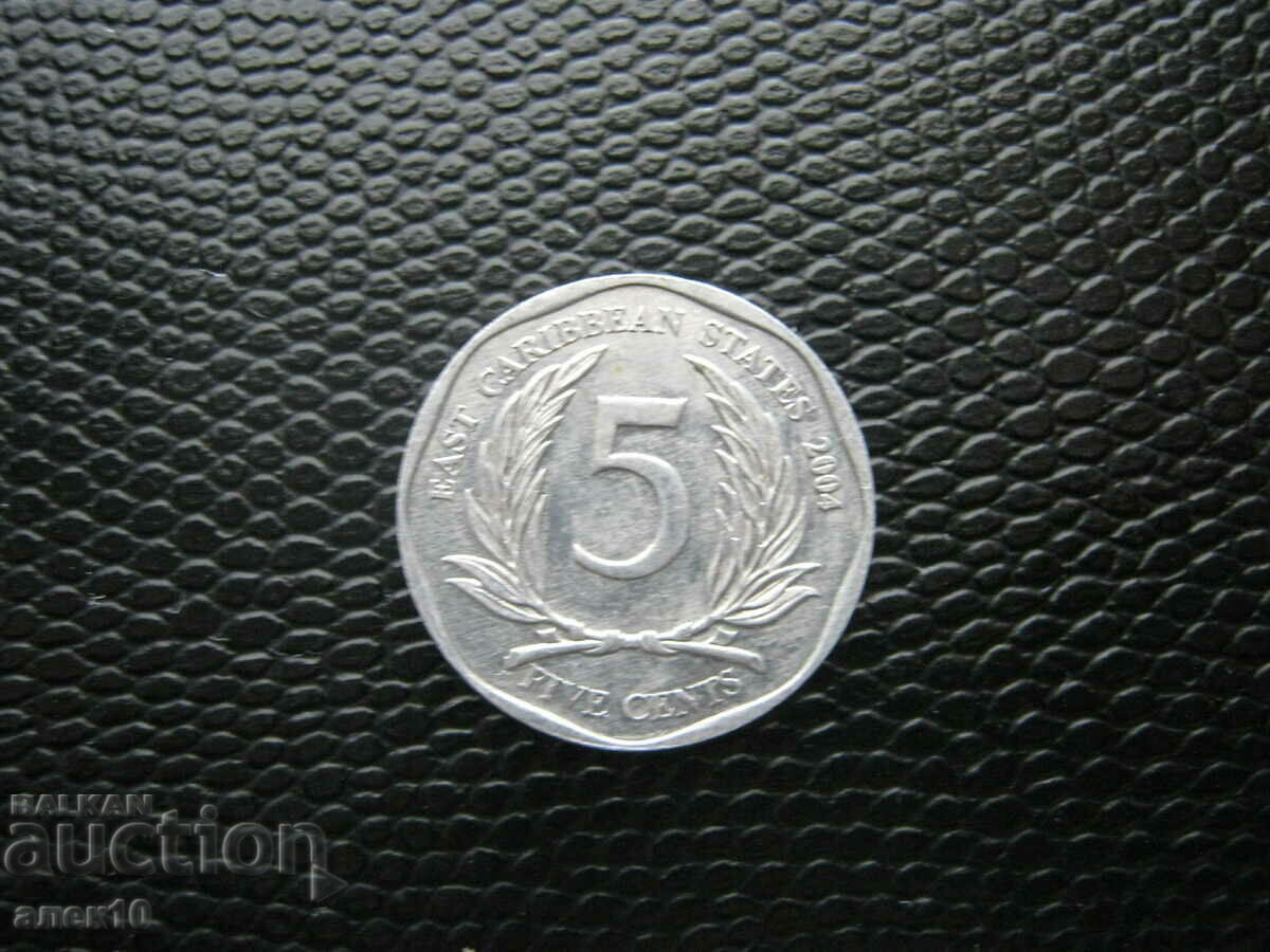 Брит.изт. Карибски  щати   5  цент  2004