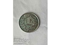 сребърна монета 1 франк сребро Швейцария 1943