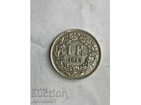 ασημένιο νόμισμα 1 φράγκου ασήμι Ελβετία 1945