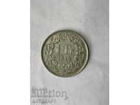 сребърна монета 1 франк сребро Швейцария 1946