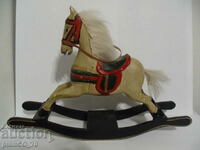 Nr.*7542 figurină veche din lemn / jucărie - cal balansoar