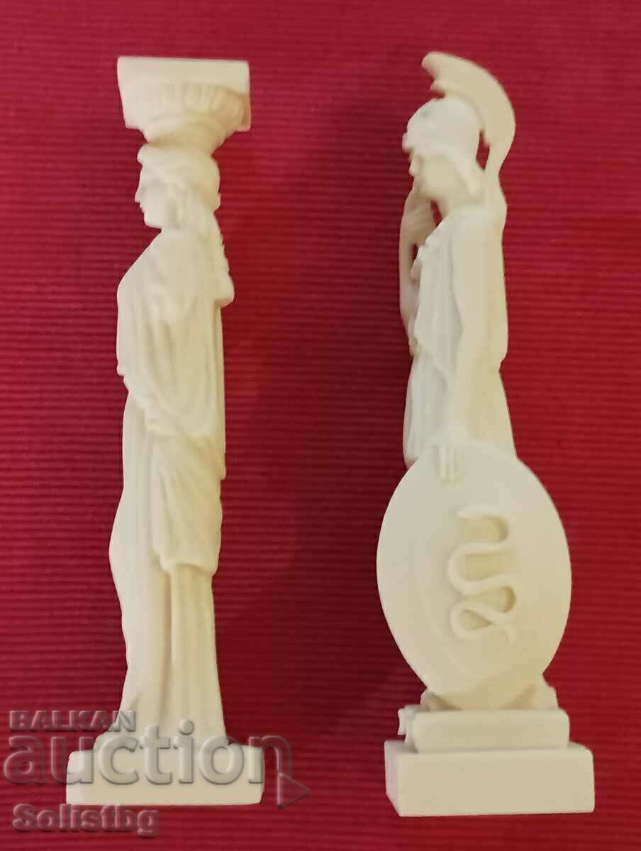 Auction Two ancient Greek alabaster statuettes, Greece. Auction Two ancient Greek alabaster statuettes, Greece.
