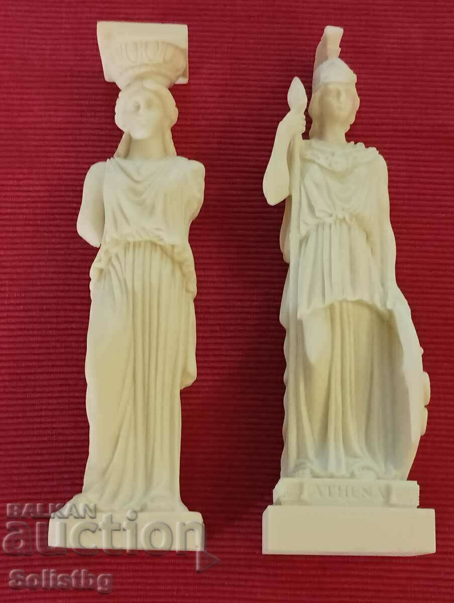 Two ancient Greek alabaster statuettes, Greece. Two ancient Greek alabaster statuettes, Greece.