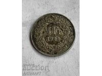 сребърна монета 1/2 франк сребро Швейцария 1944