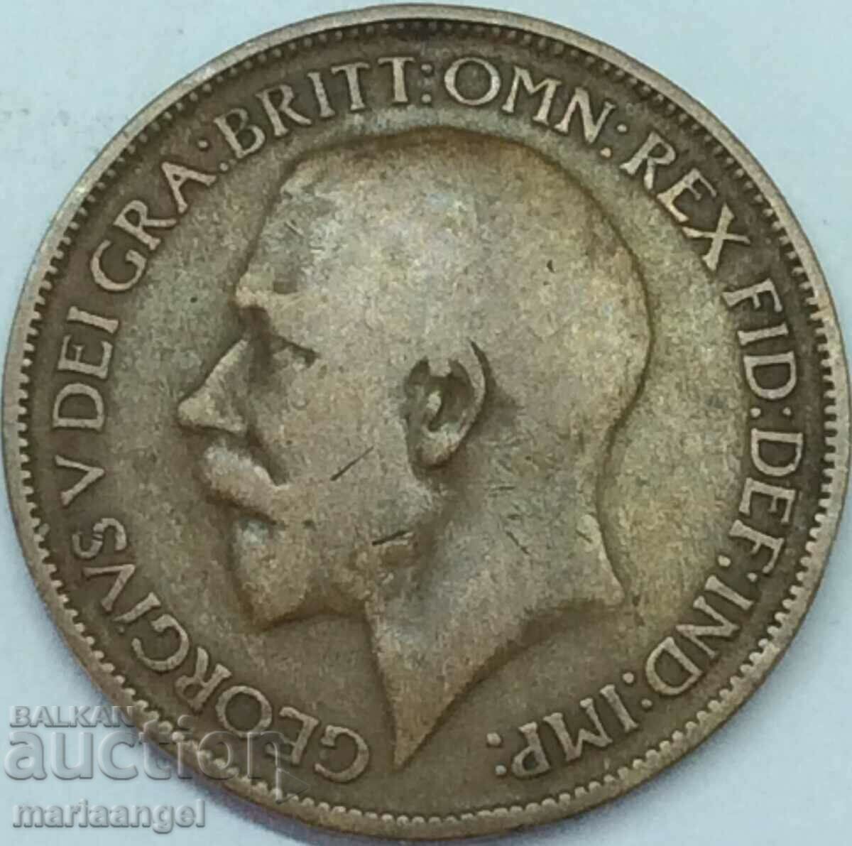 Great Britain 1/2 Penny 1919 25mm Bronze