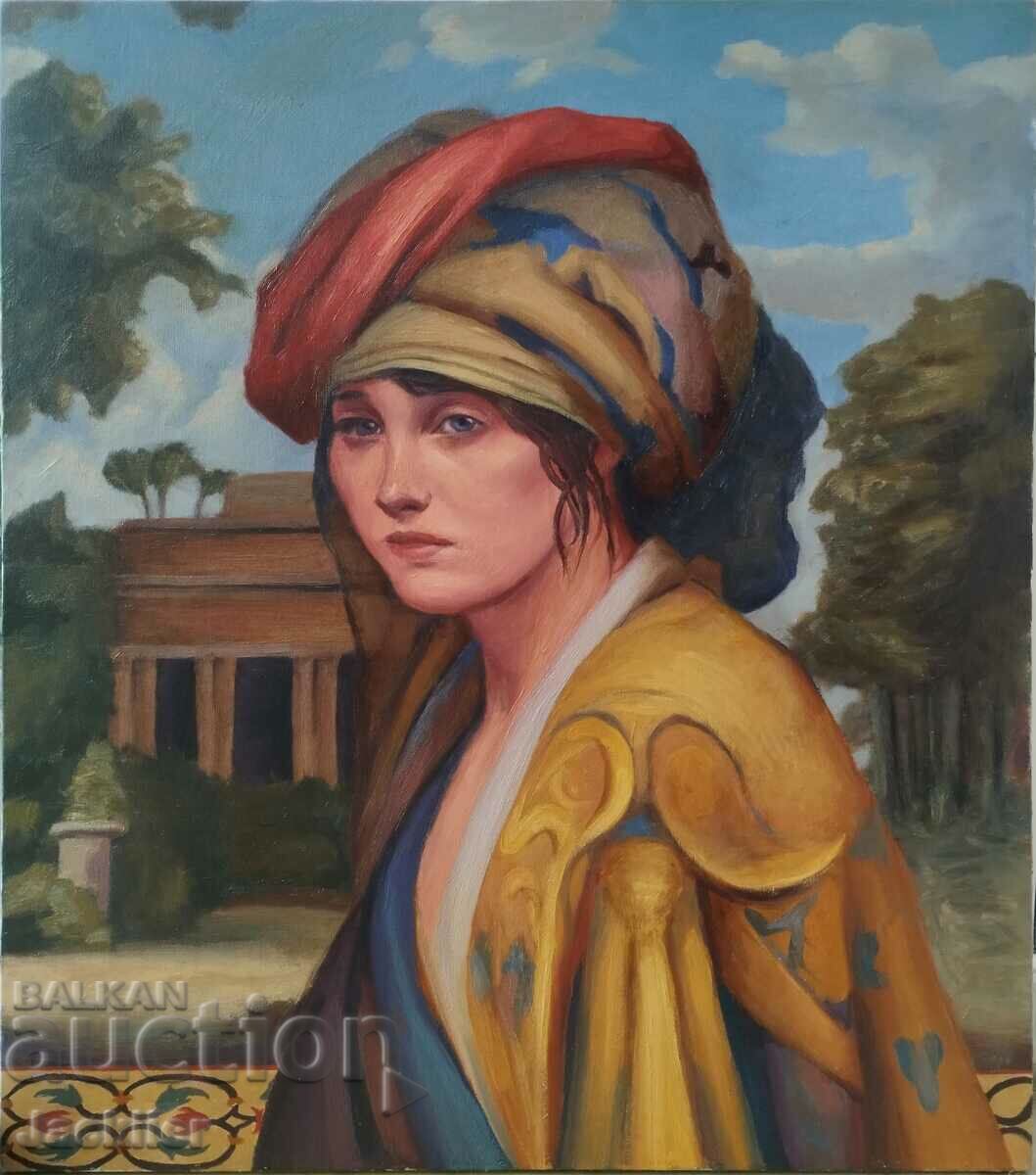 „Fata cu turban”, Plamen Ovcharov, 76x67cm
