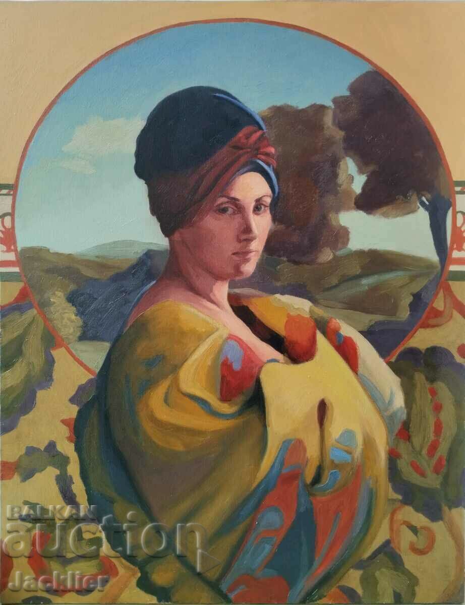 "Очакване", картина,Пламен Овчаров, 78х60,5см