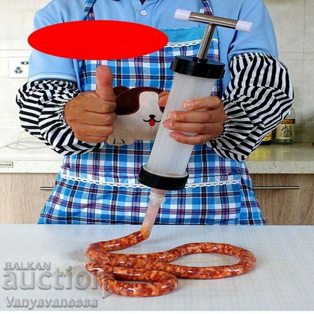 Mechanical device for stuffing sausages