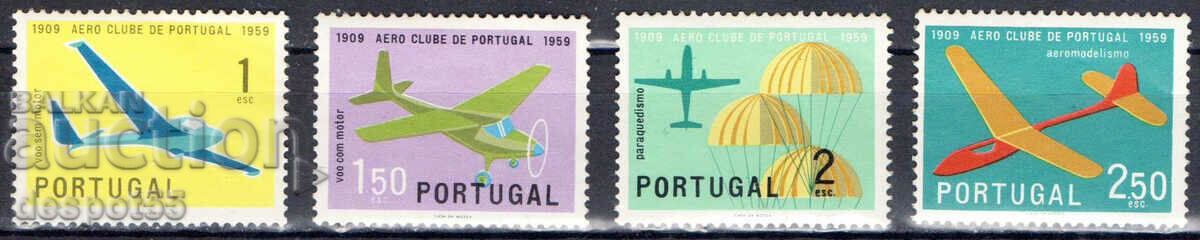 1960. Portugalia. 50 de ani de club portughez de avioane.