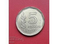 Argentina-5 pesos 1977