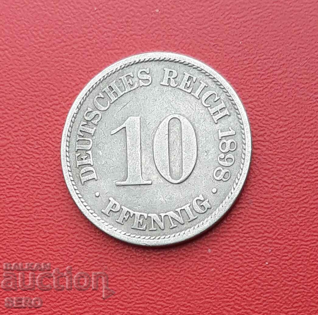 Germania-10 Pfennig 1898 A-Berlin