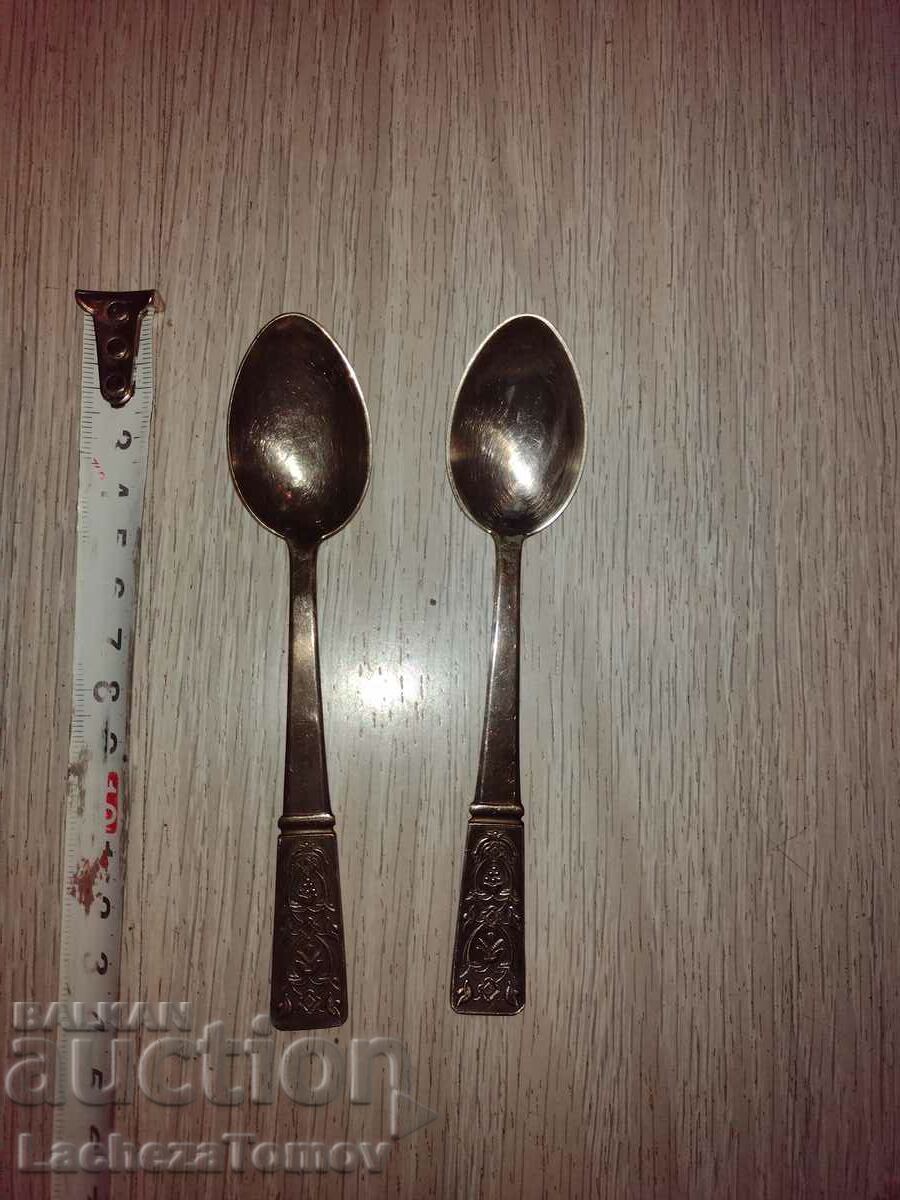 Un set de lingurițe figurative placate cu argint URSS