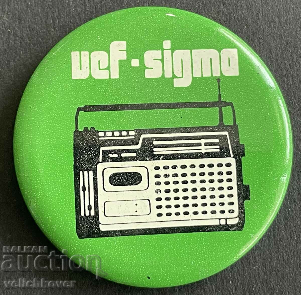 37413 СССР знак радио апарати ВЕФ VEF  и  Сигма Sigma