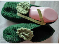 Papuci tricotati manual, diferite modele