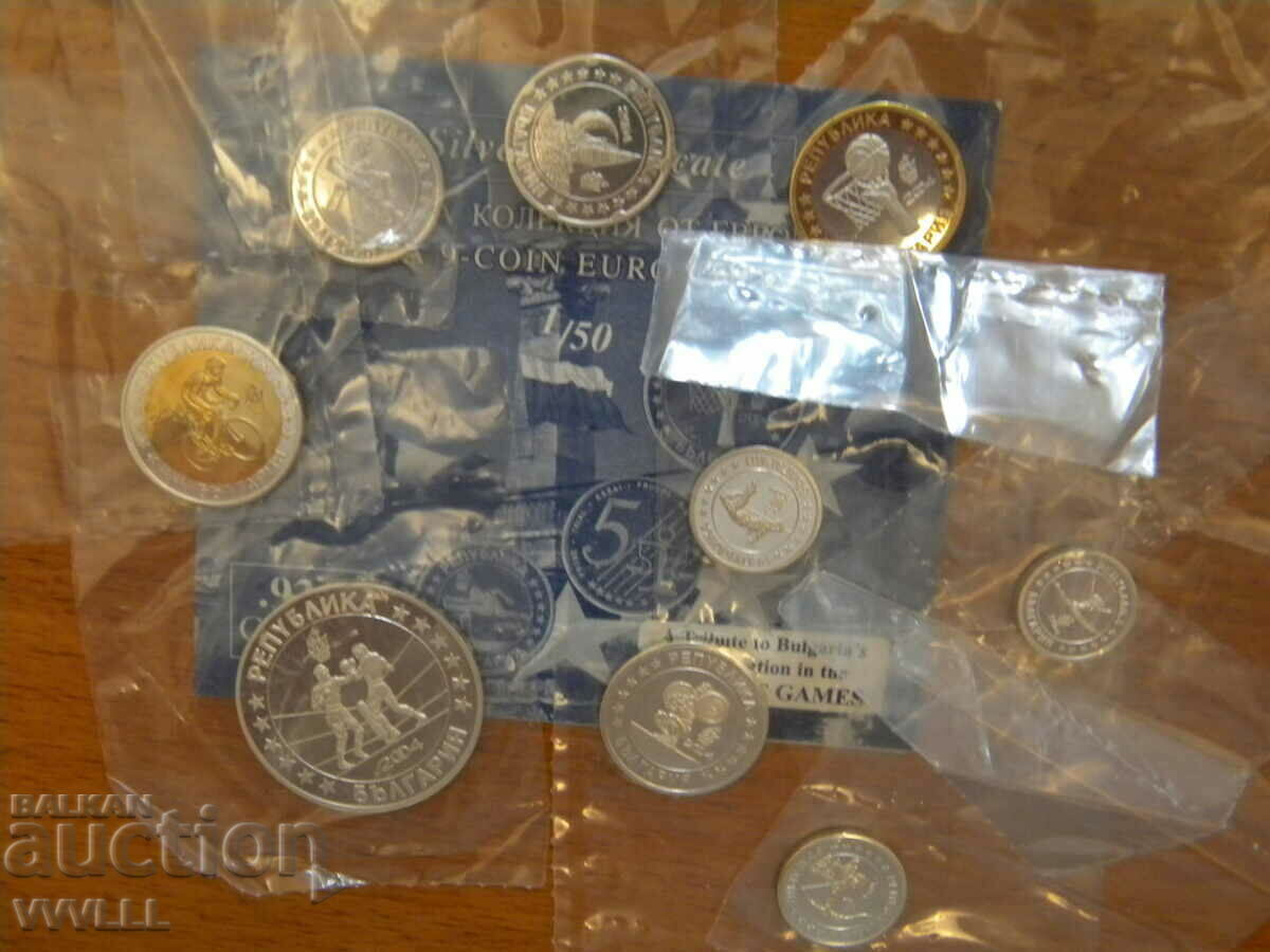 Delivery of VIP silver SET euro trial coins Bulgaria. 2004. Circulation 50. Delivery of VIP silver SET euro trial coins Bulgaria. 2004. Circulation 50.