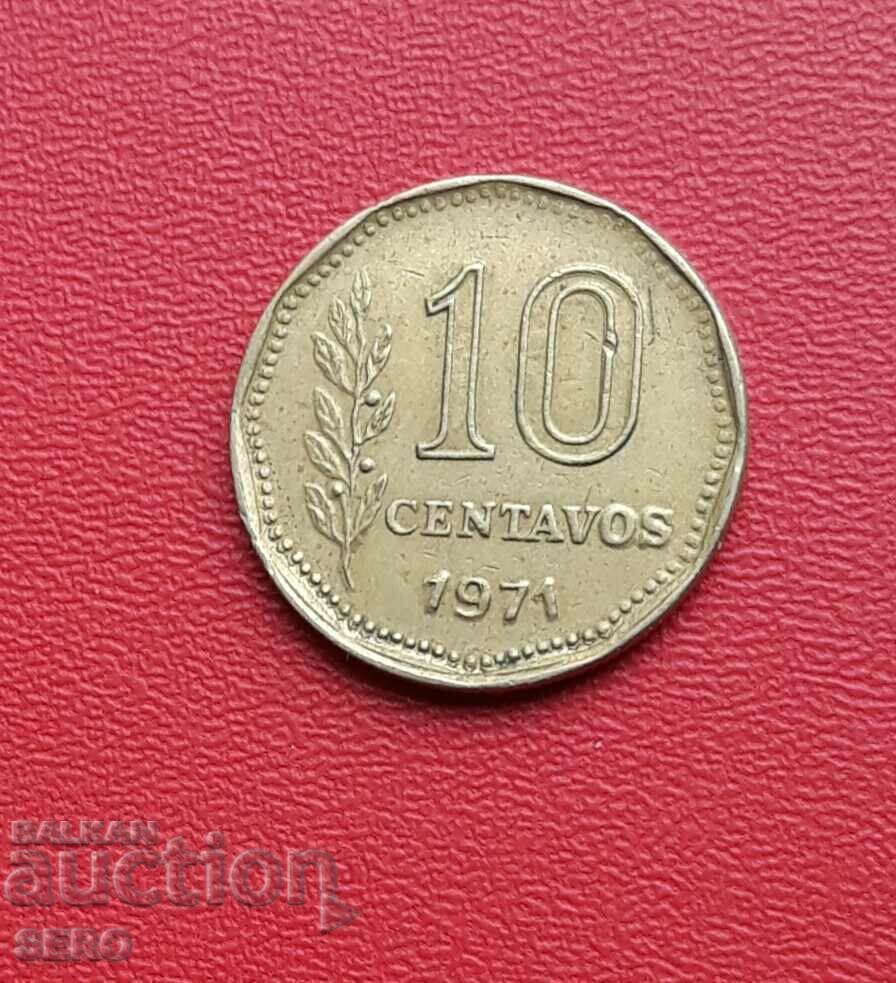 Аржентина-10 центавос 1971
