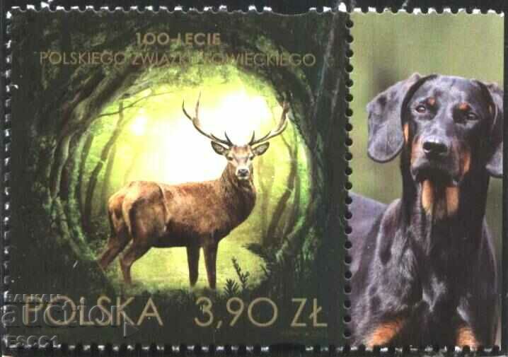 Καθαρό σημάδι σε φύλλο Hunting Deer Fauna 2023 από την Πολωνία