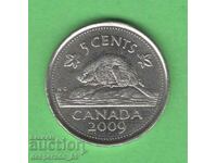 (¯`'•.¸ 5 cents 2009 CANADA UNC- ¸.•'´¯)