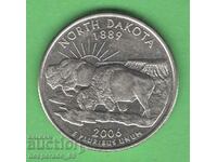 (¯`'•.¸ 25 cents 2006 D USA (North Dakota) ¸.•'´¯)